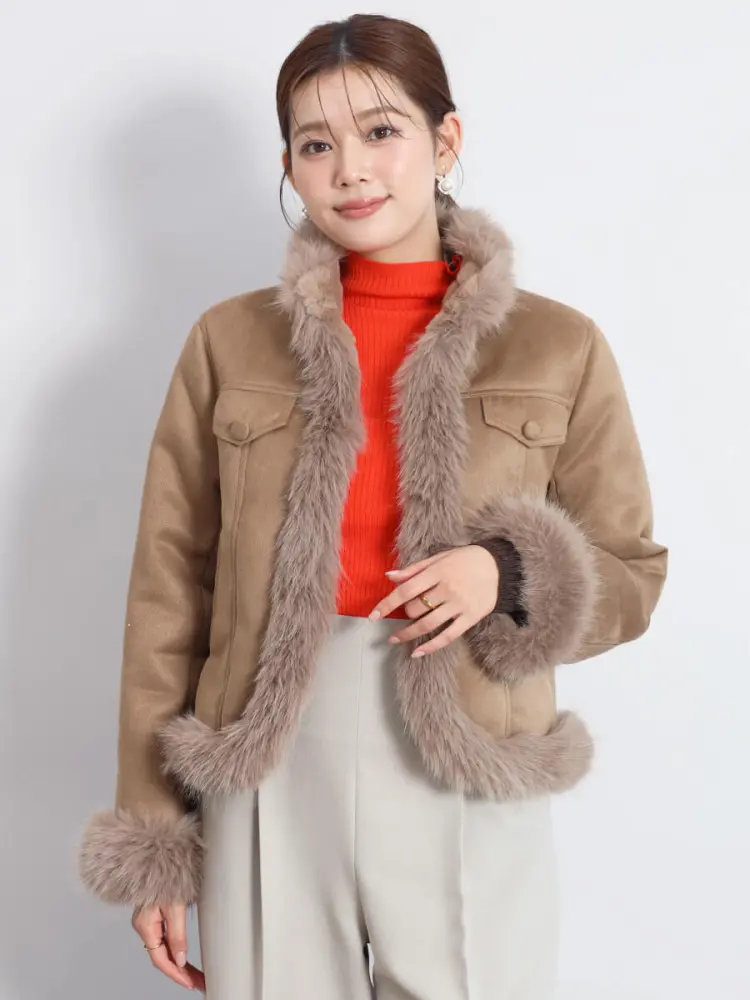 フェイクムートンファートリミングジャケット - FENNEL - FENNEL