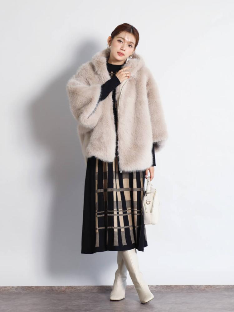 フィッチ ICRISTALLI ゴールデン ワイルド ファーコート XL相当