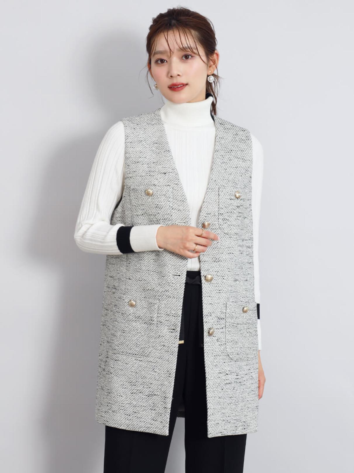 cccmalie シーマリー ツイードロングジレ ツイードロングジレ - FENNEL - FENNEL｜YAMADAYA STORE