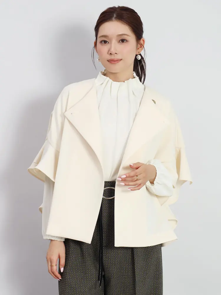 新品 FENNEL フェンネル ノーカラーファーコート ジャケット ヤマダヤ fennel ノーカラージャケット ファーコート LASUD ヤマダヤ