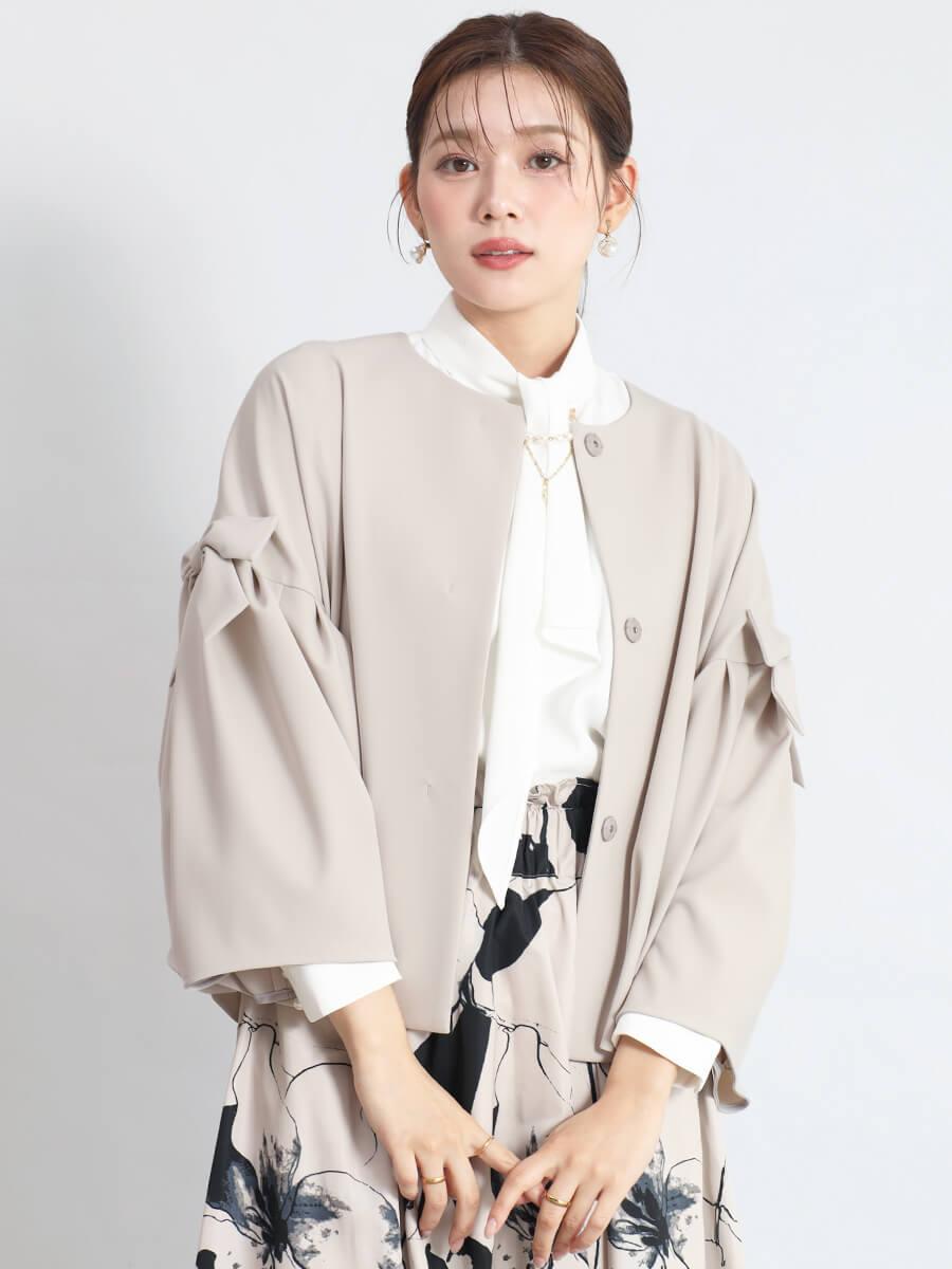 リボンアームノーカラージャケット - FENNEL - FENNEL｜YAMADAYA STORE