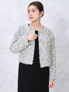 リボンツイードノーカラージャケット - FENNEL - FENNEL｜YAMADAYA STORE