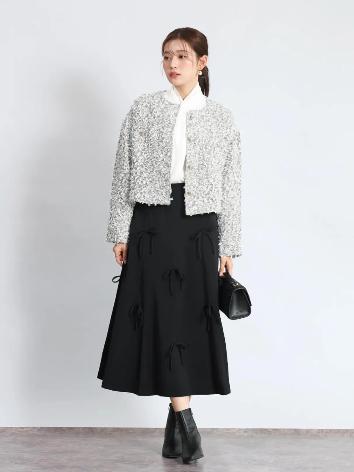 リボンツイードノーカラージャケット - FENNEL - FENNEL｜YAMADAYA STORE