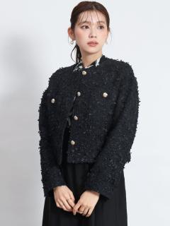 リボンツイードノーカラージャケット - FENNEL - FENNEL｜YAMADAYA STORE