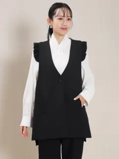 ノーカラー3WAYフリルジレ - FENNEL - FENNEL｜YAMADAYA STORE