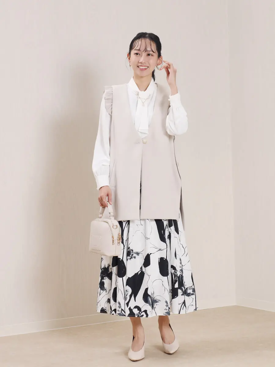 ノーカラー3WAYフリルジレ - FENNEL - FENNEL｜YAMADAYA STORE