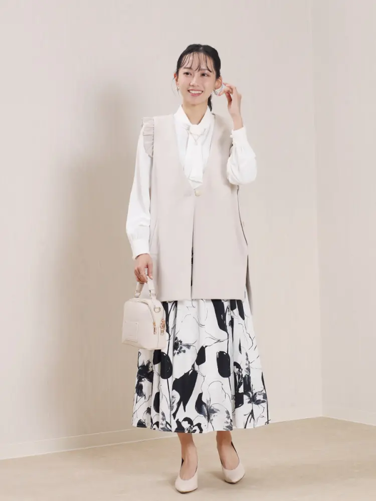 ノーカラー3WAYフリルジレ - FENNEL - FENNEL｜YAMADAYA STORE