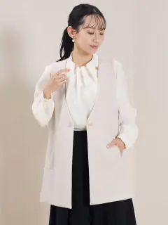 ノーカラー3WAYフリルジレ - FENNEL - FENNEL｜YAMADAYA STORE