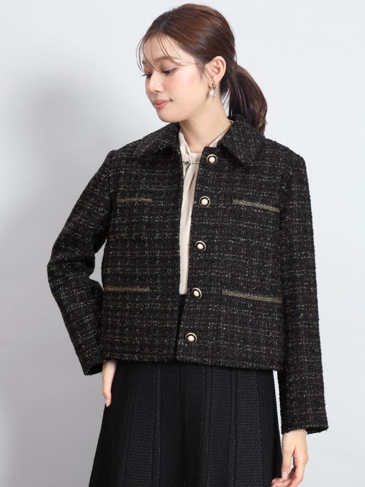 襟付きツイードショートジャケット - FENNEL - FENNEL｜YAMADAYA STORE