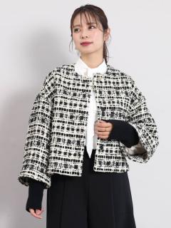 ★最終お値下げ★ヤマダヤ　FENNEL ツイードジャケット モノトーンツイードリブカフスジャケット - FENNEL - FENNEL｜YAMADAYA