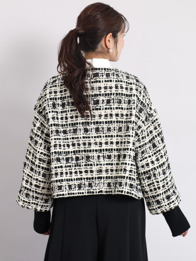 モノトーンツイードリブカフスジャケット - FENNEL - FENNEL｜YAMADAYA