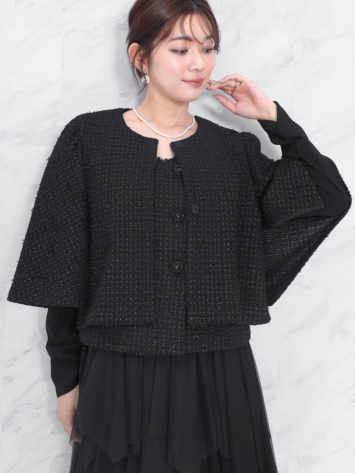 ニットツイードスリットスリーブジャケット - FENNEL - FENNEL