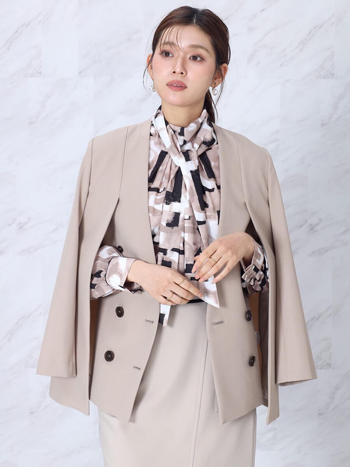 ダブルフロント2wayノーカラージャケット - FENNEL - FENNEL｜YAMADAYA