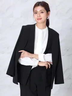 ダブルフロント2wayノーカラージャケット - FENNEL - FENNEL｜YAMADAYA