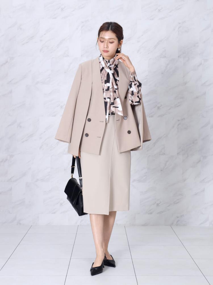 ダブルフロント2wayノーカラージャケット - FENNEL - FENNEL｜YAMADAYA