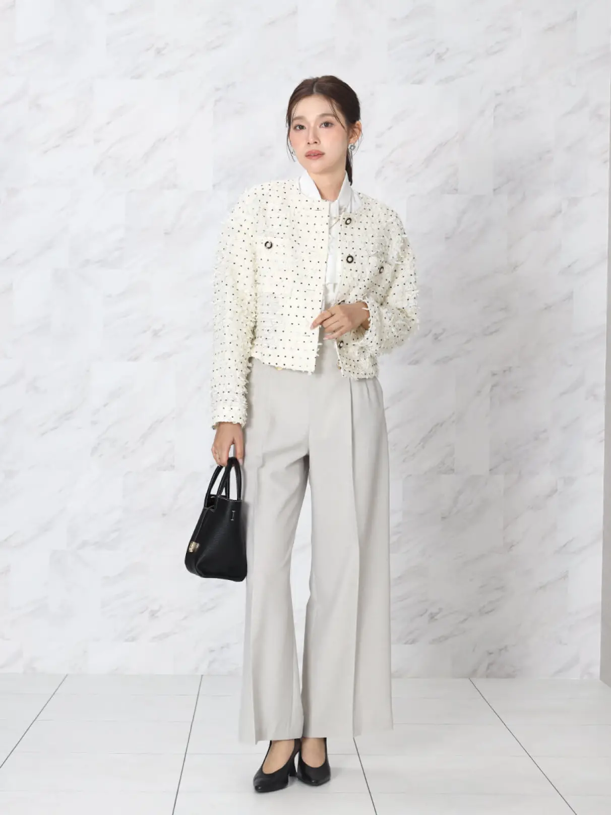 ドットツイードノーカラ―ジャケット - FENNEL - FENNEL｜YAMADAYA STORE