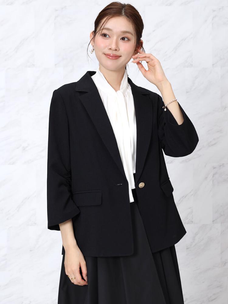 新品＊FENNEL フェンネルギャザースリーブテーラーカラージャケット ヤマダヤ ギャザースリーブテーラーカラージャケット - FENNEL - FENNEL