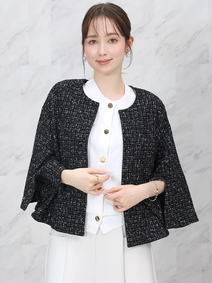 【新品】FENNEL フェンネル ノーカラージャケット ペプラム ブラック 38 FENNELのノーカラージャケットの商品一覧｜ファッション通販のYAMADAYA