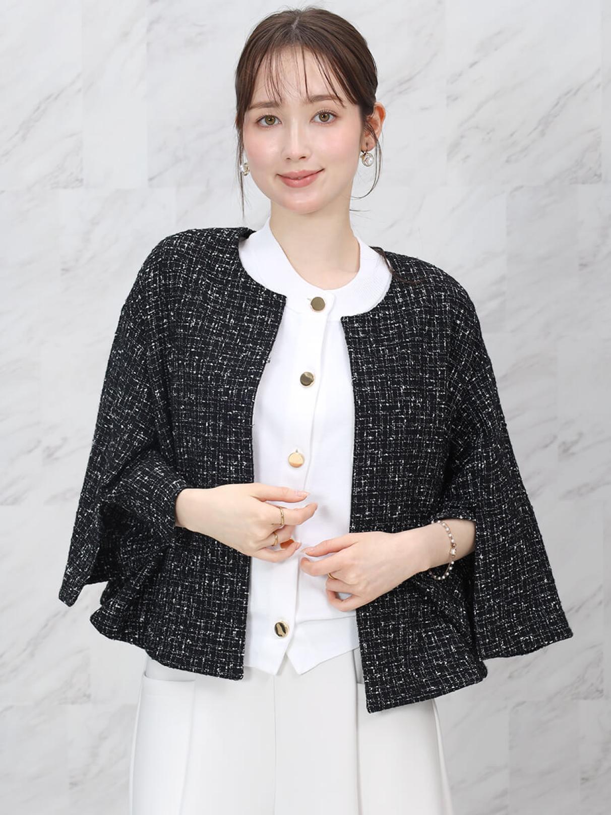 【新品】FENNEL フェンネル ノーカラージャケット ペプラム ブラック 38 FENNELのノーカラージャケットの商品一覧｜ファッション通販のYAMADAYA