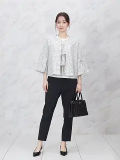 新品 ヤマダヤ FENNEL フェンネル リボンツイードノーカラージャケット FENNELのノーカラージャケットの商品一覧｜ファッション通販のYAMADAYA