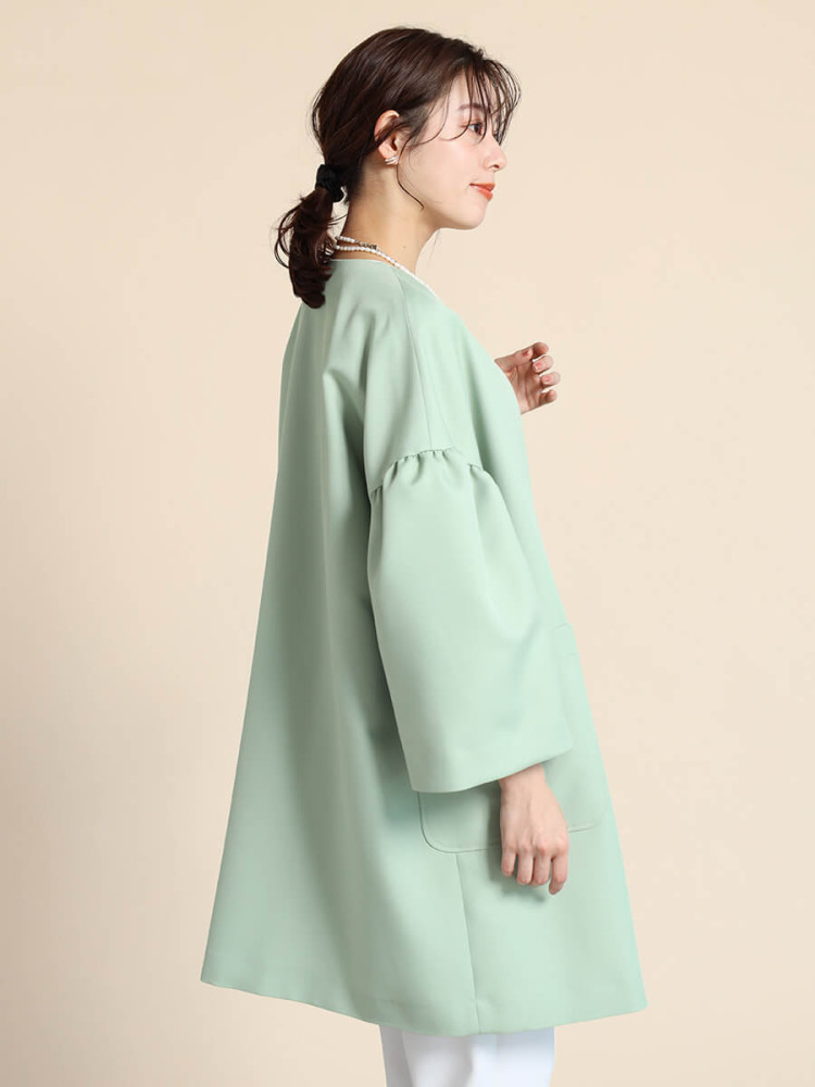 今期新品　FENNEL ヤマダヤギャザースリーブノーカラーコート ギャザースリーブノーカラーコート - FENNEL - FENNEL｜YAMADAYA