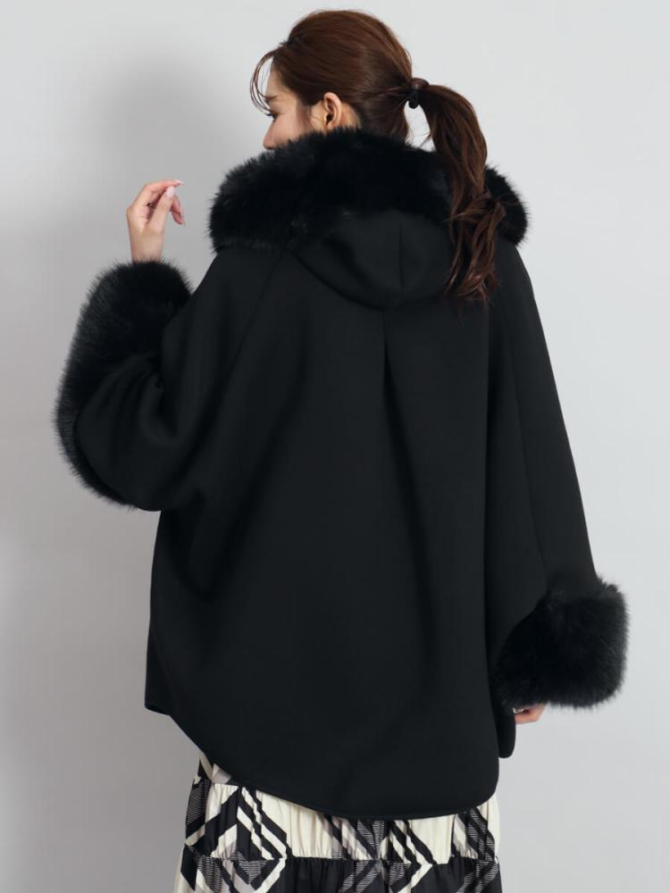 新品 FENNEL フェンネル ノーカラーファーコート ジャケット ヤマダヤ 新品スコットクラブ FENNELフェンネル ノーカラーコート