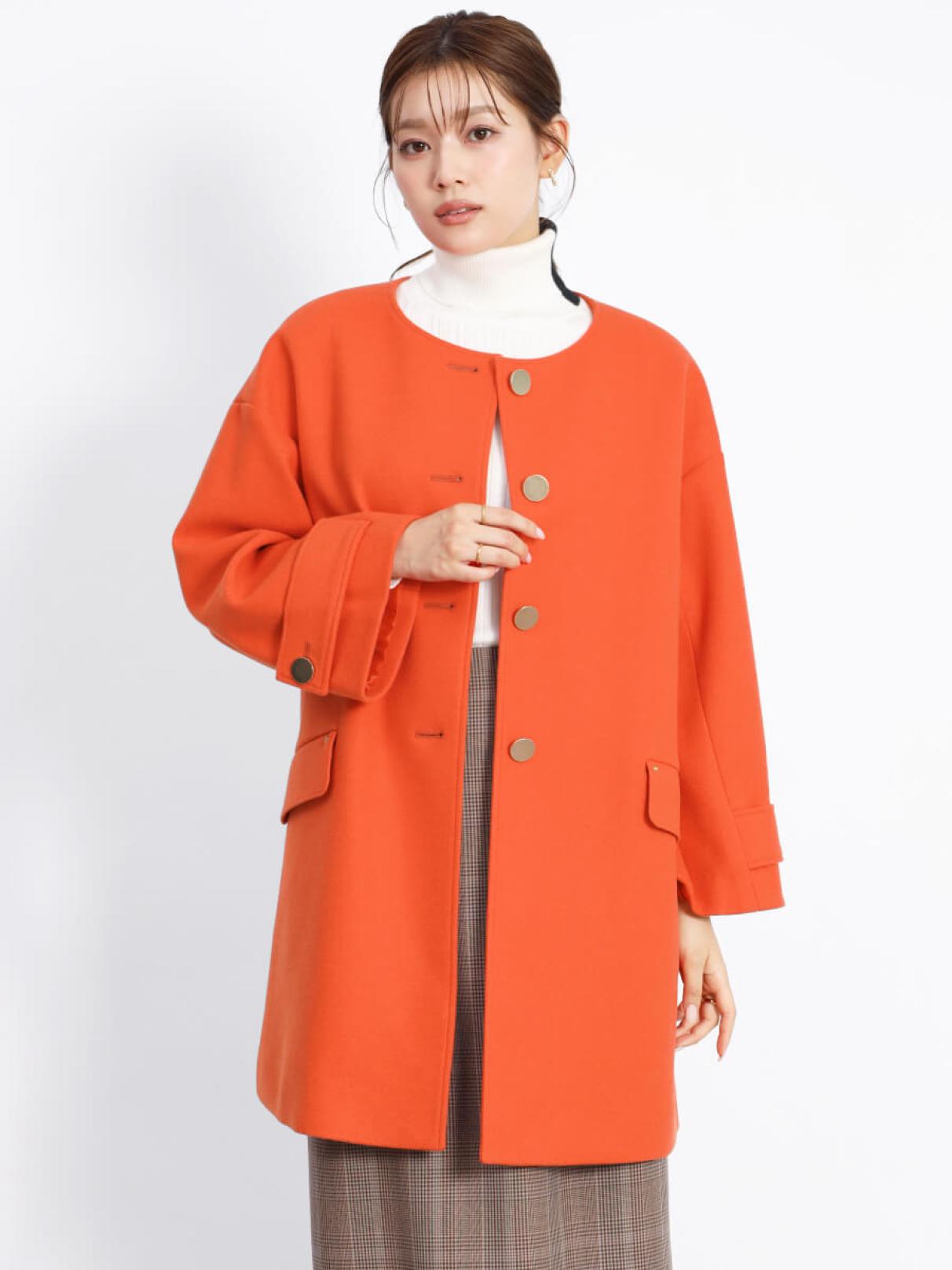 ゴールドボタンノーカラーコート - FENNEL - FENNEL｜YAMADAYA STORE