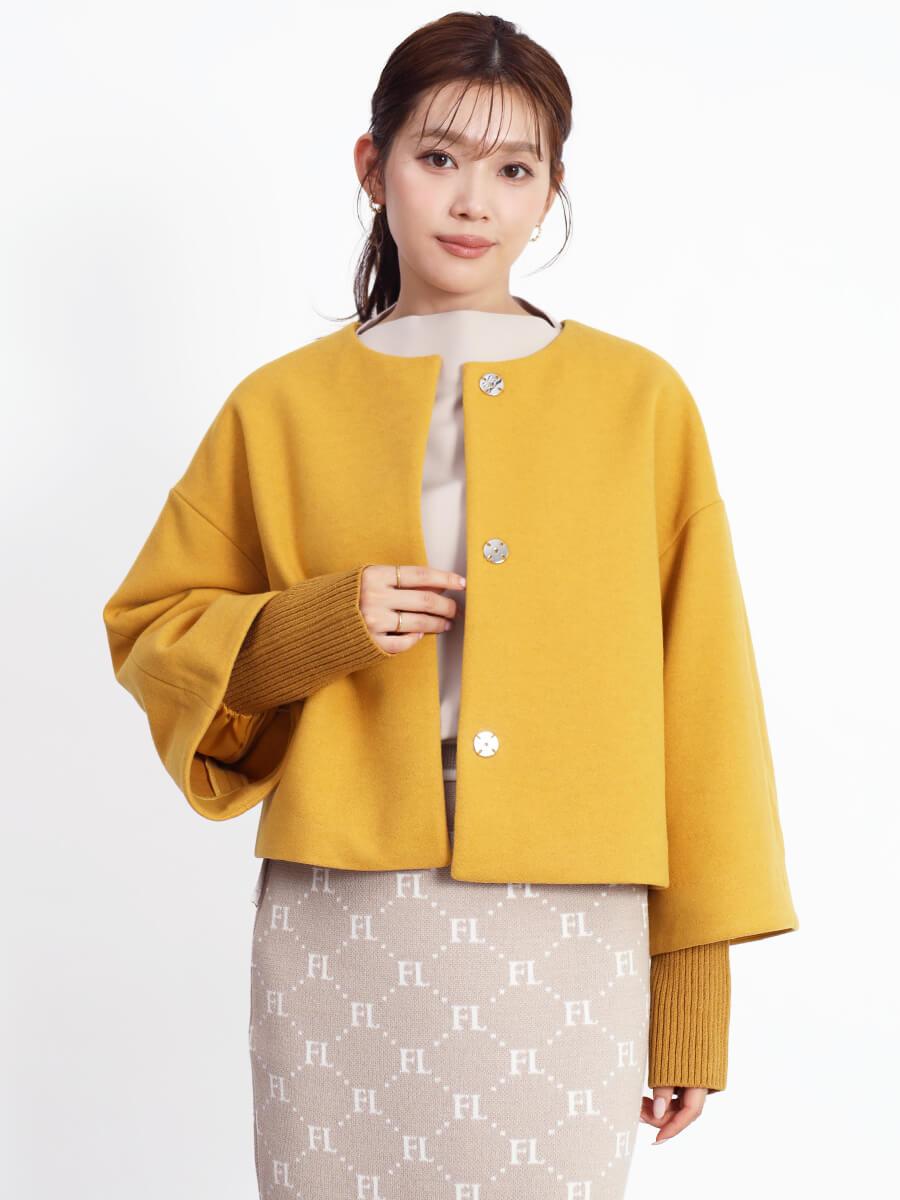 リブスリーブショートコート