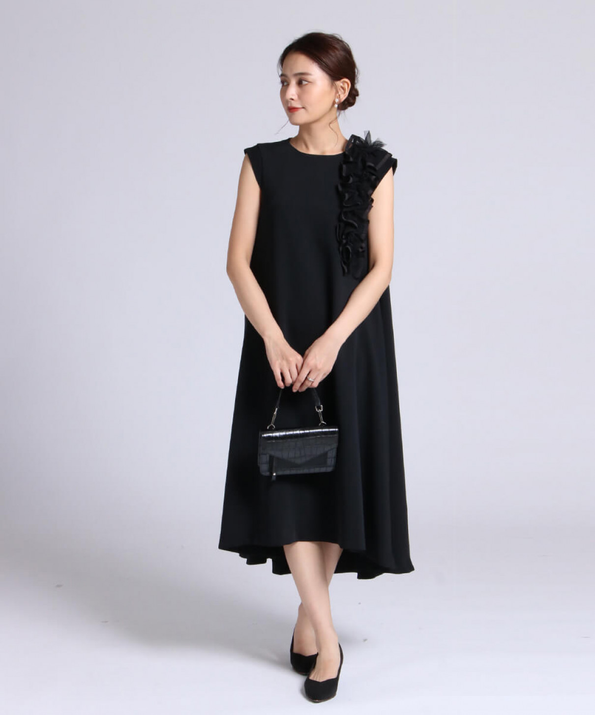 チュールフリルデザインaラインワンピース Fennel Yamadaya Onlinestore