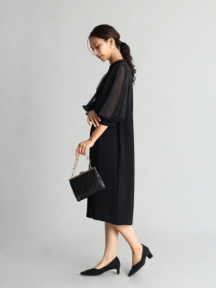 美品　ヤマダヤ フェンネル FENNEL　チュールスリーブバックリボンワンピース チュールスリーブバックリボンワンピース - FENNEL - FENNEL