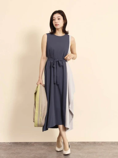 アシンメトリーバイカラーワンピース - FENNEL - FENNEL｜YAMADAYA STORE