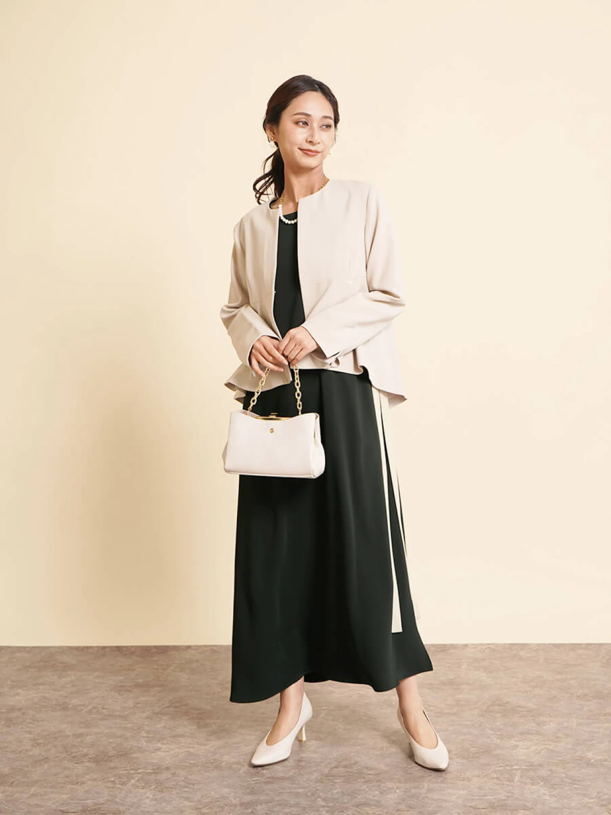 バイカラーAラインワンピース - FENNEL - FENNEL｜YAMADAYA STORE