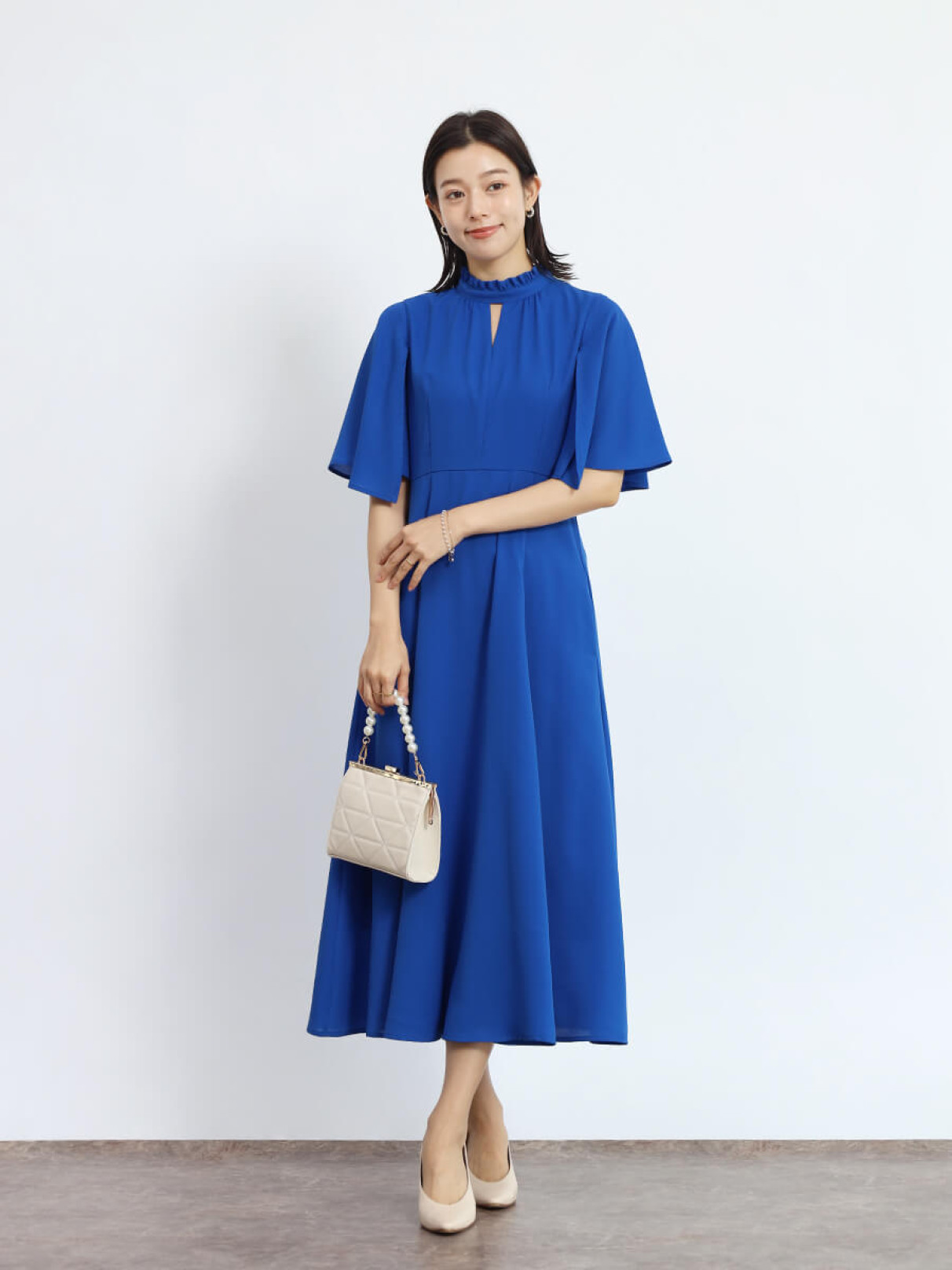◆Kenneth Lady ケープスリーブフレアワンピース ケープスリーブフレアワンピース - FENNEL - FENNEL｜YAMADAYA STORE