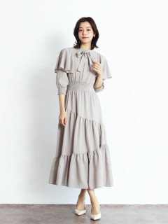 【新品♡タグ付き】FENNEL ヤマダヤ　ケープスリーブティアードワンピース　M ケープデザインティアードワンピース - FENNEL - FENNEL