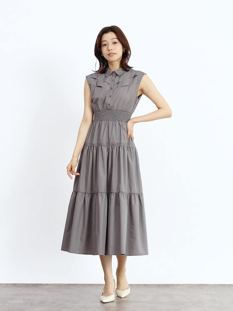 格子編みデザインティアードワンピース - FENNEL - FENNEL｜YAMADAYA STORE
