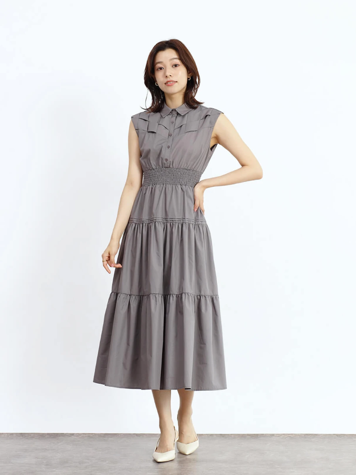 格子編みデザインティアードワンピース - FENNEL - FENNEL｜YAMADAYA STORE