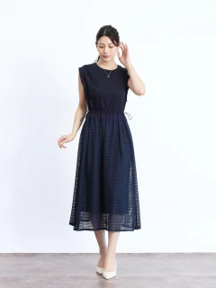 カフェラテ★断捨離中★ 様　FENNELフェンネル　ワンピース　9号 メッシュドッキングワンピース - FENNEL - FENNEL｜YAMADAYA STORE