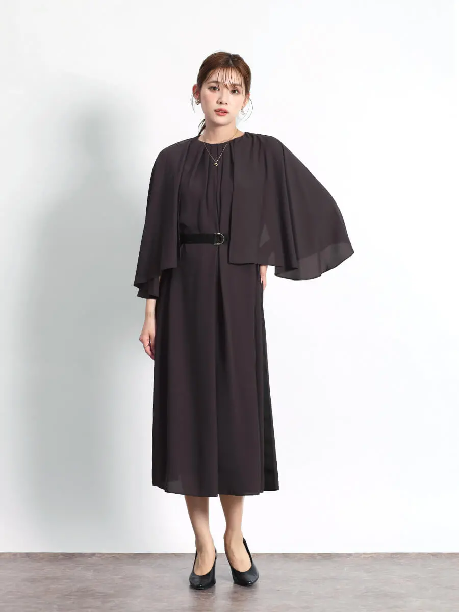 【新品】FENNEL　サイドテープケープワンピース 0-1.webp