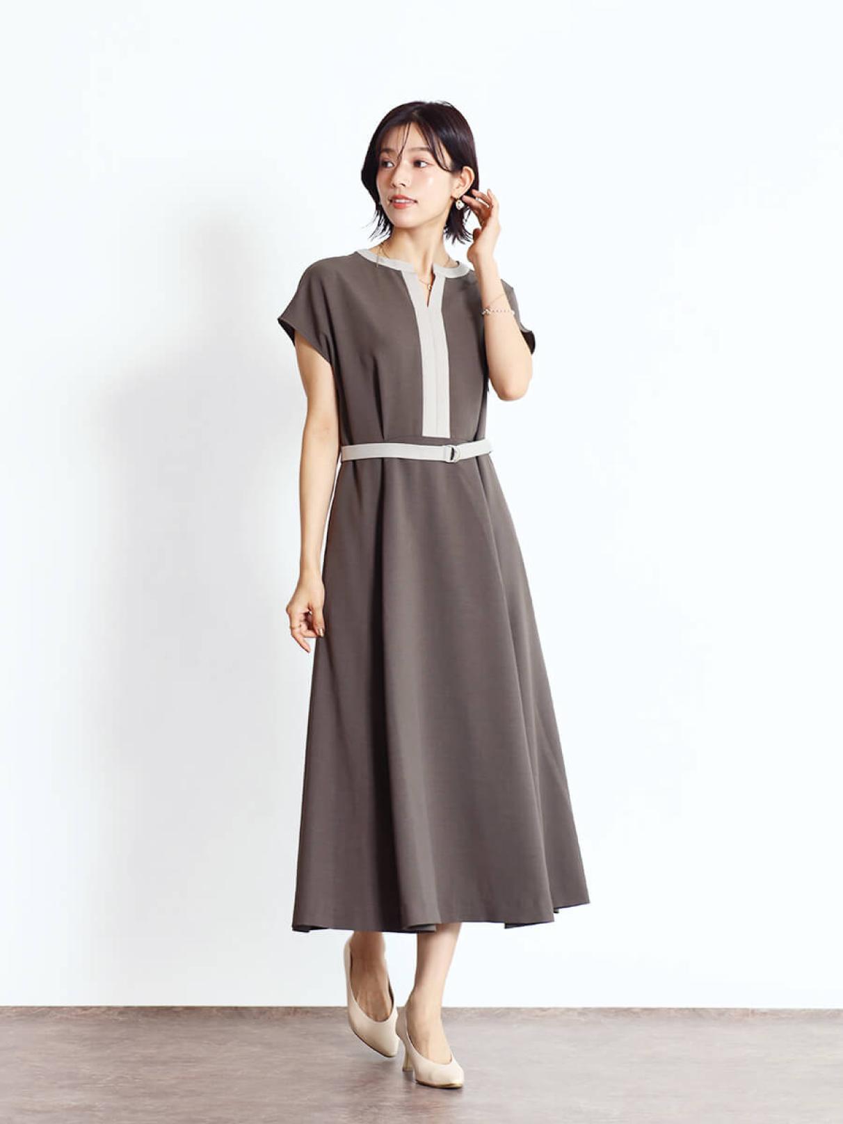 配色Aラインワンピース - FENNEL - FENNEL｜YAMADAYA STORE