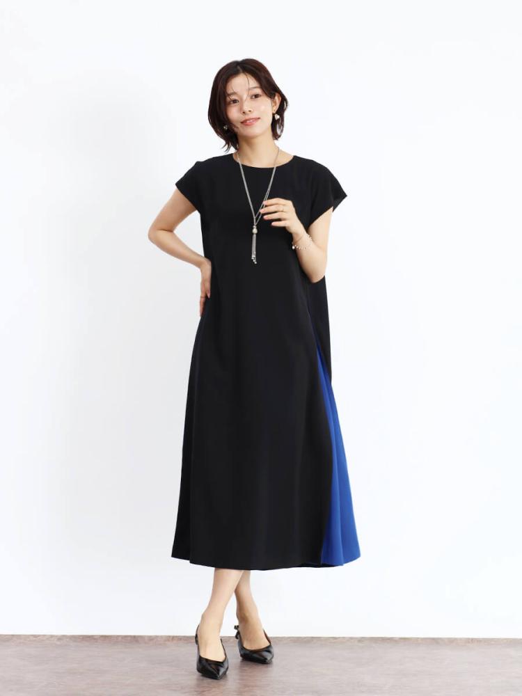 korin° 秋冬缶出品中！！！　 FENNEL ブラックロングジレワンピ FENNEL ブラック ワンピース korin° 秋冬缶出品中！！！ FENNEL