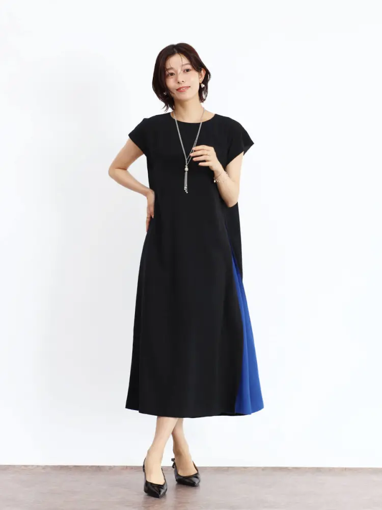 FENNEL バイカラーAラインワンピース バイカラーボクシーワンピース - FENNEL - FENNEL｜YAMADAYA STORE