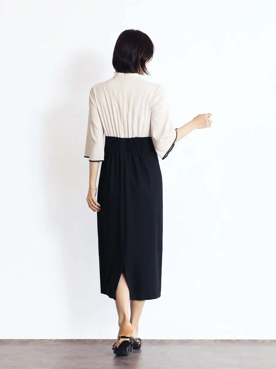 【今期新品未使用】ヤマダヤ　ジャガードスカーフタイワンピース　fennel ジャガードコンビワンピース - FENNEL - FENNEL｜YAMADAYA STORE