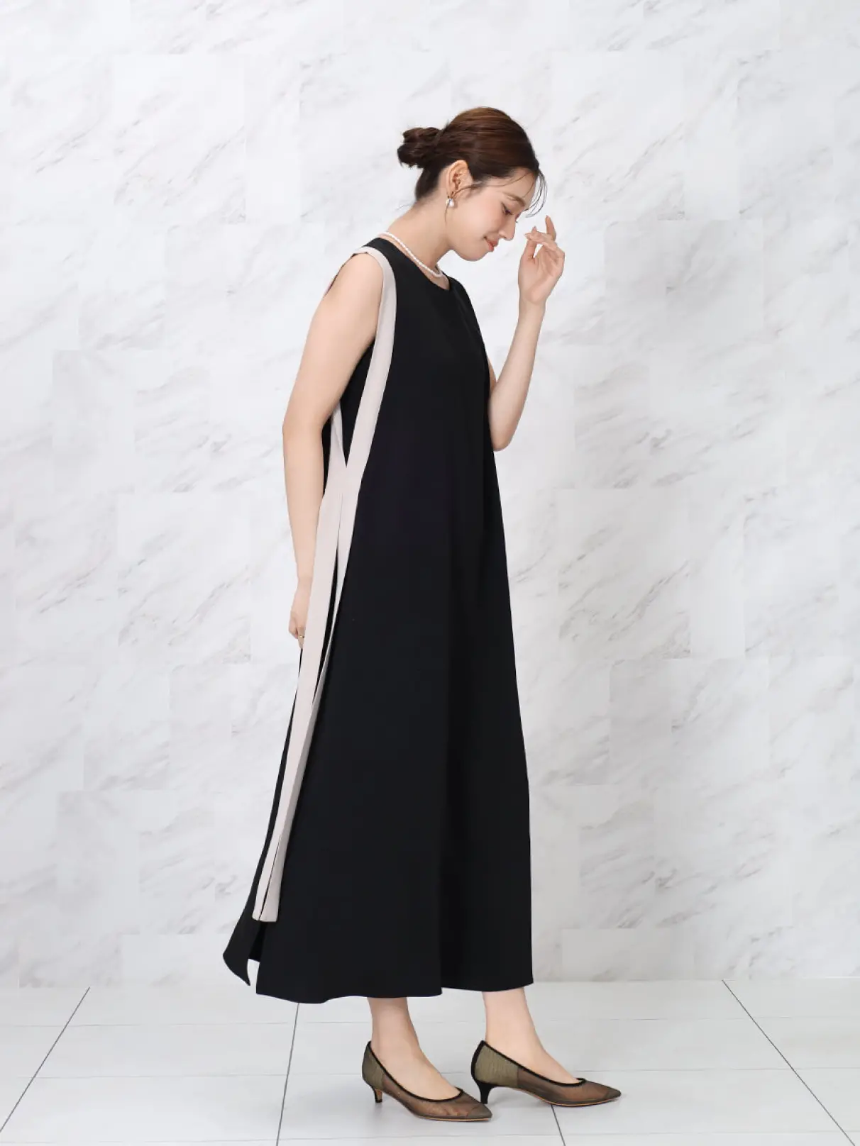 バイカラーテープAラインワンピース - FENNEL - FENNEL｜YAMADAYA STORE