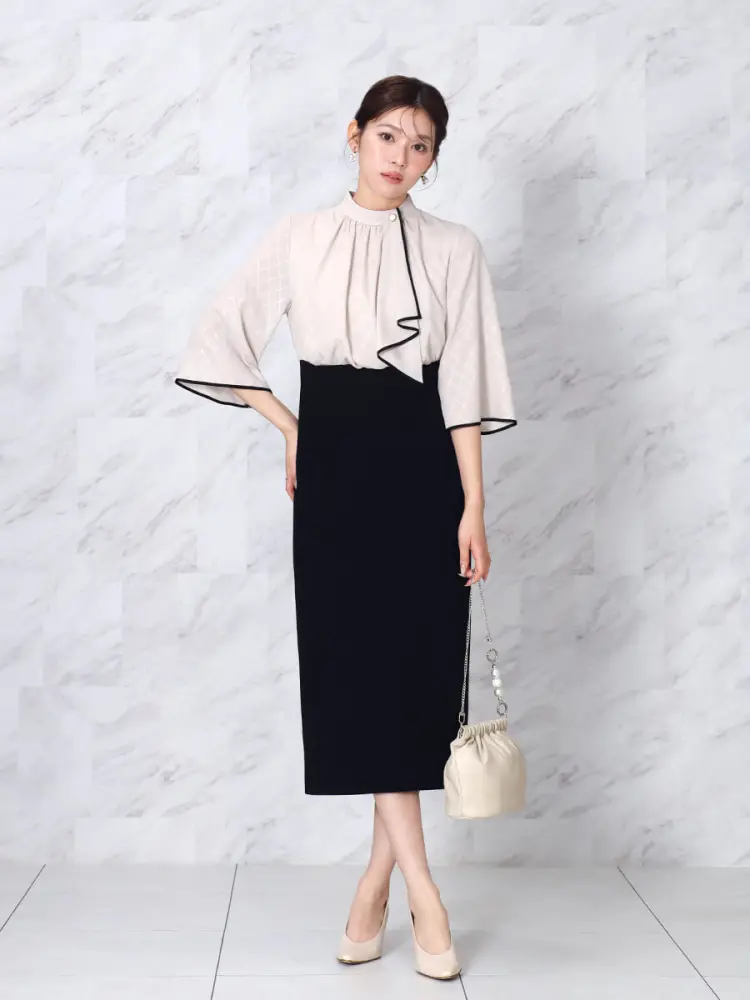 スカーフタイブラウスコンビワンピース - FENNEL - FENNEL｜YAMADAYA STORE