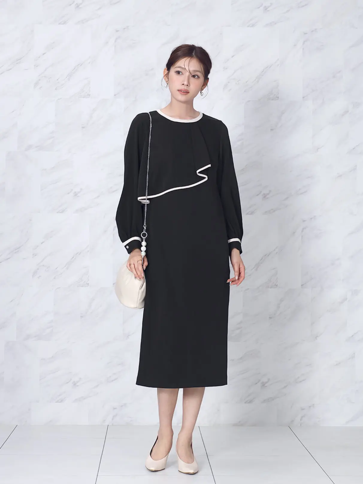 アシンメトリードレープラインワンピース - FENNEL - FENNEL｜YAMADAYA