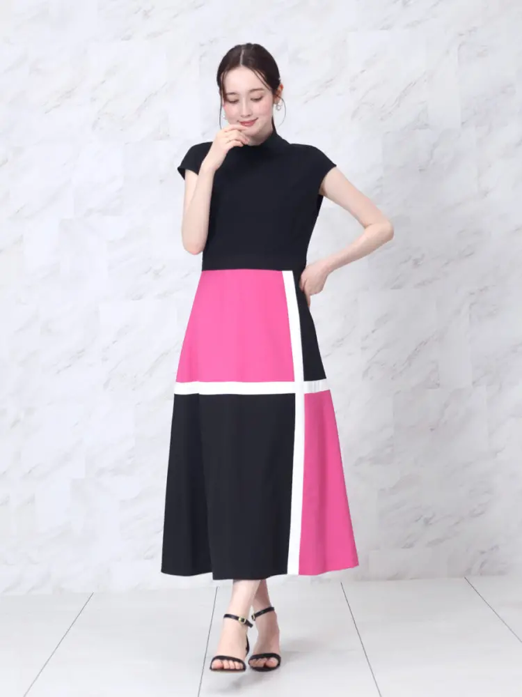 カラーブロッキングワンピース - FENNEL - FENNEL｜YAMADAYA STORE