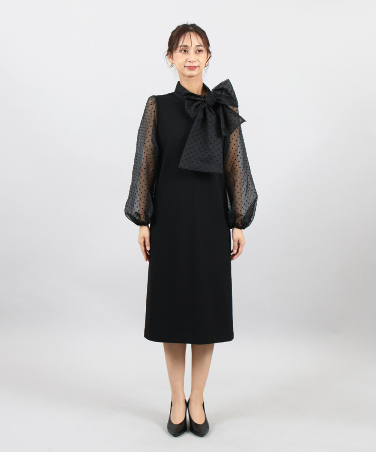 FENNELドットリボンワンピース フロッキードットリボンワンピース - FENNEL - FENNEL｜YAMADAYA