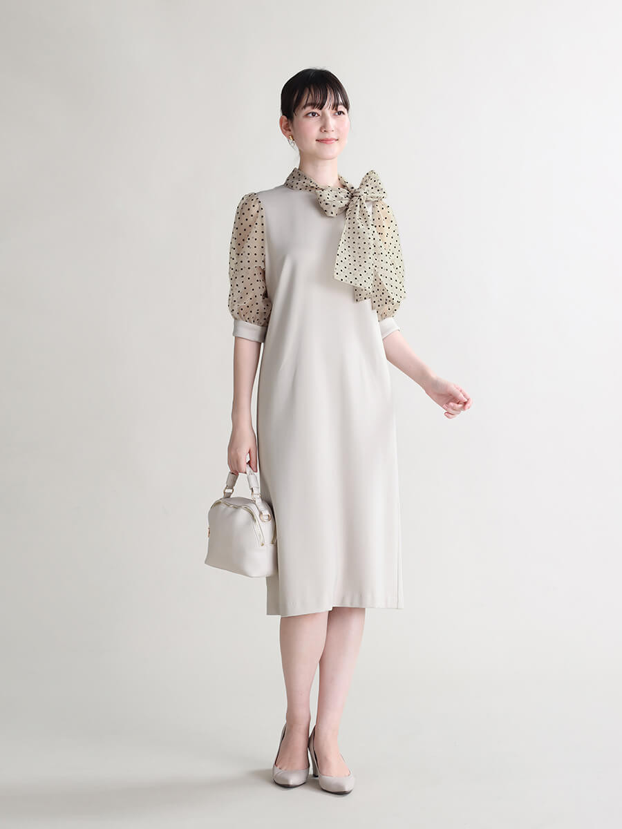ドットリボンワンピース YAMADAYA STORE ドットリボンワンピース YAMADAYA STORE
