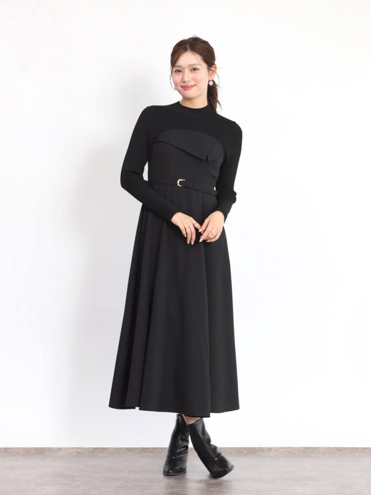 2.9万円！②タグ付きヤマダヤFENNELロングワンピース　ブラック FENNELのワンピース/ドレスの商品一覧｜ファッション通販の