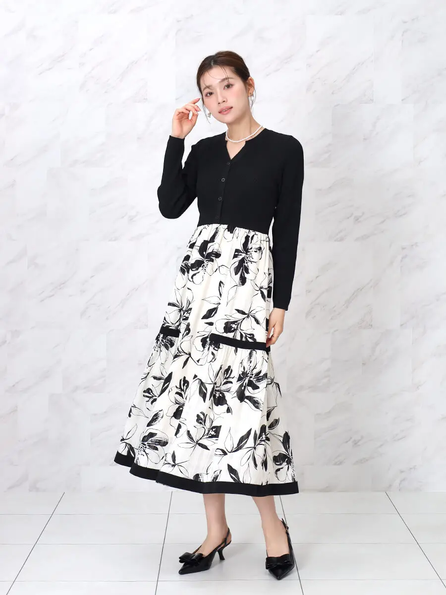 フラワープリントドッキングワンピース - FENNEL - FENNEL｜YAMADAYA STORE